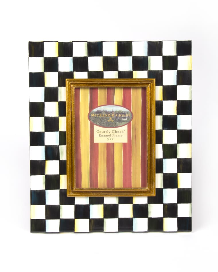 MacKenzie-Childs Courtly Check Enamel Frame, 5x7