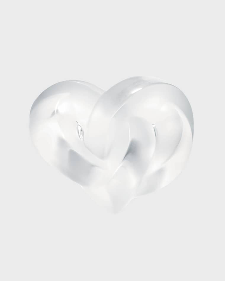 Lalique Clear Heart Paperweight
