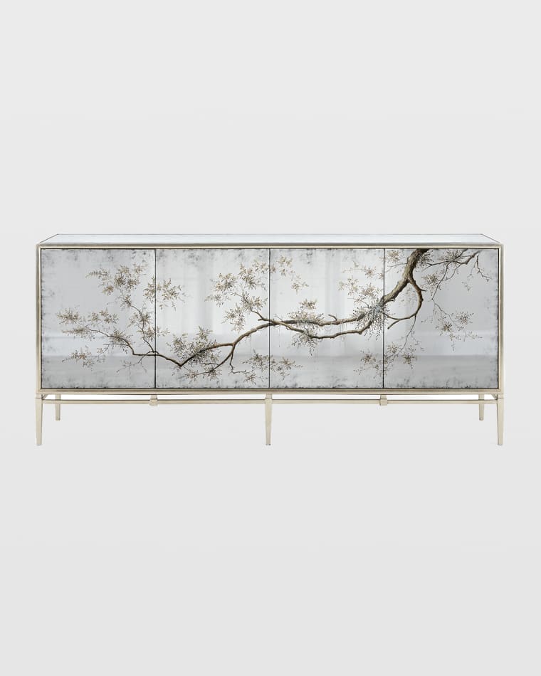 John-Richard Collection Falling Branch Eglomise Console
