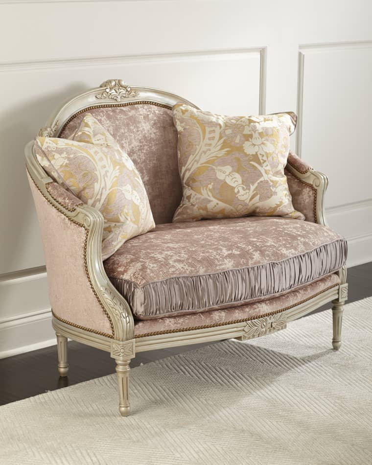 Massoud Scarlett Settee