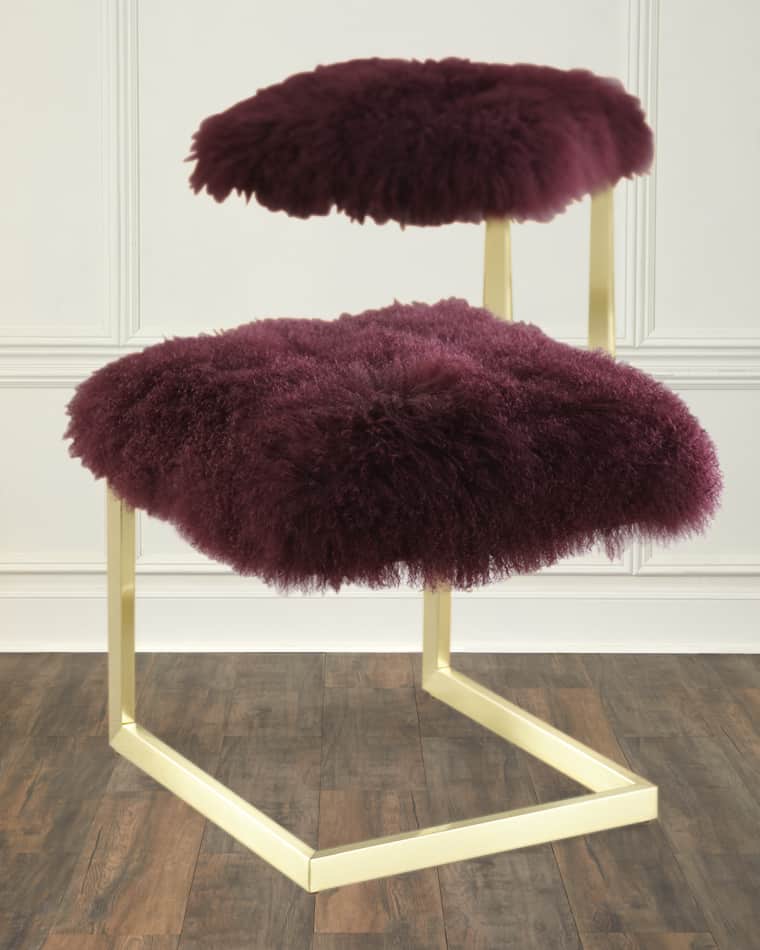 Massoud Hildy Tibetan Lamb Ottoman