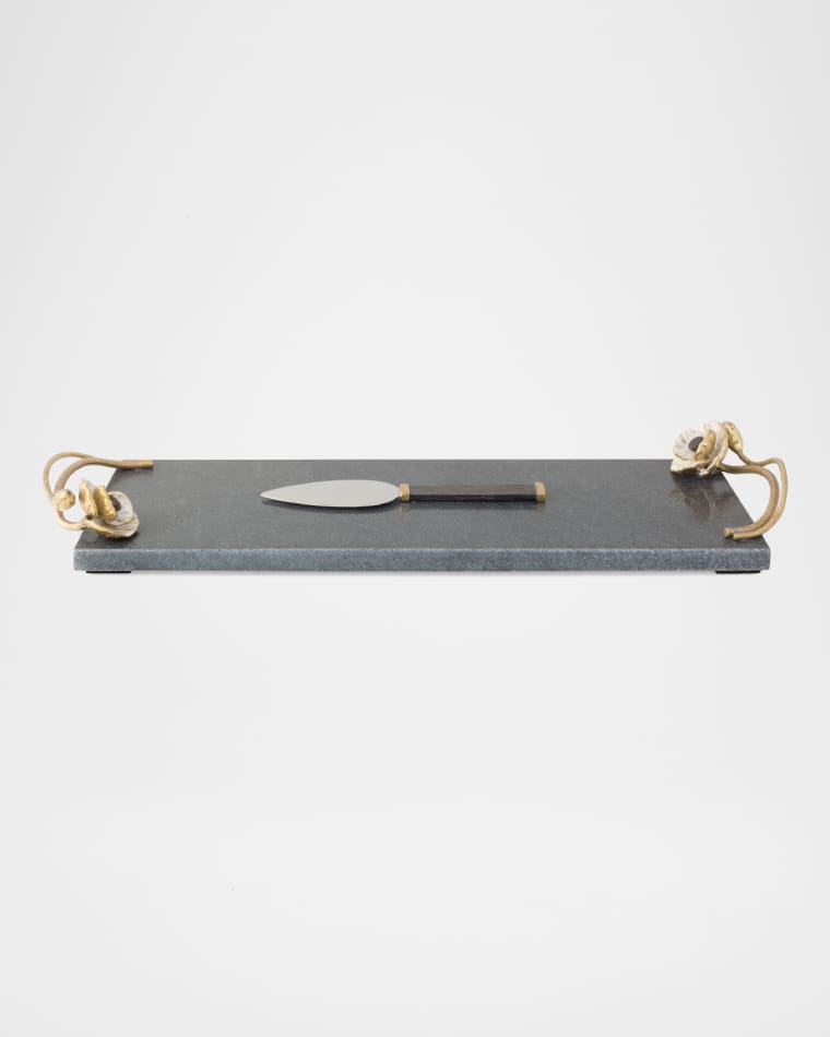 Michael Aram Anemone Small Cheese Board with Spreader