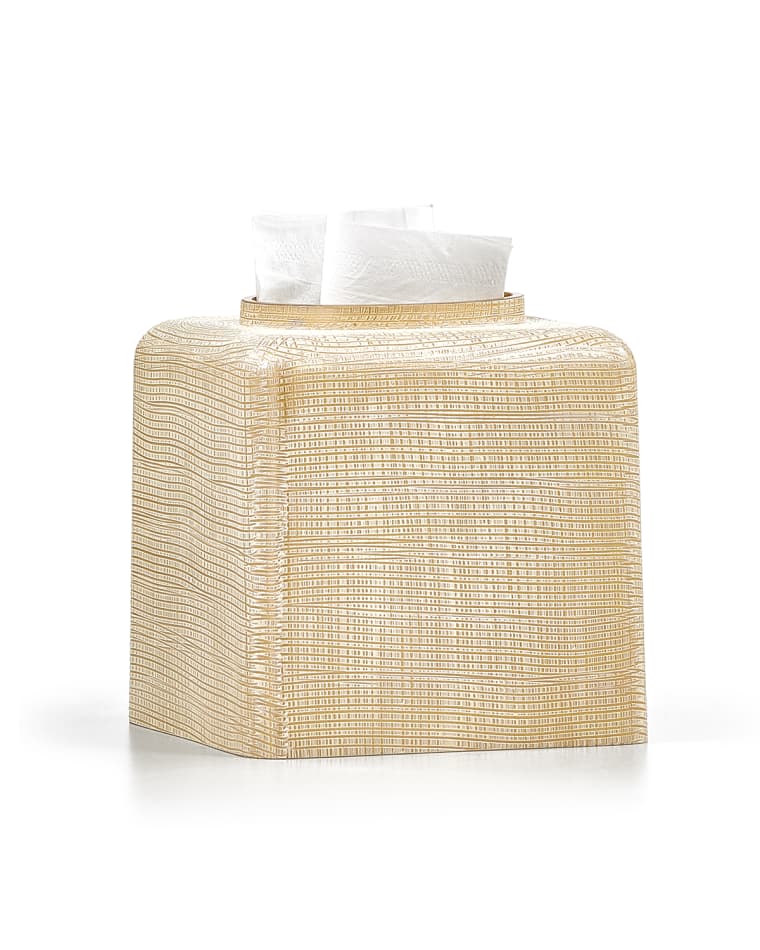 Labrazel Woven Tissue Box Cover, Gold