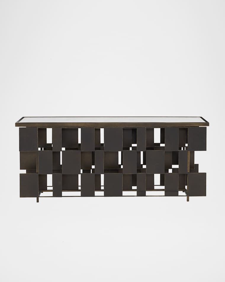 Global Views Layered Iron Console Table