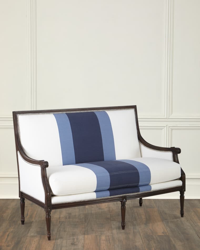 Massoud Lapis Colorblock Settee