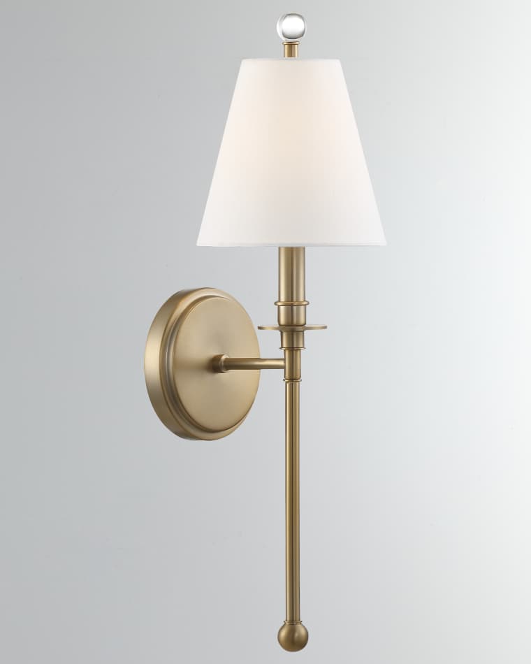 Crystorama Riverdale 1-Light Sconce with Shade
