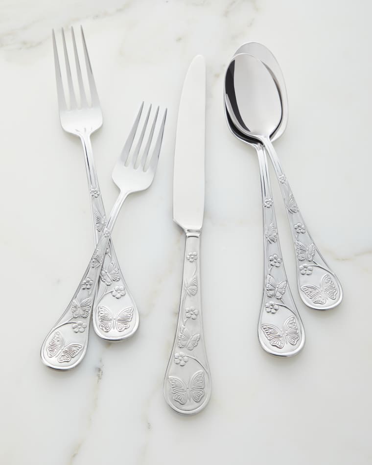 Godinger 20-Piece Stainless Steel Butterfly Flatware Set
