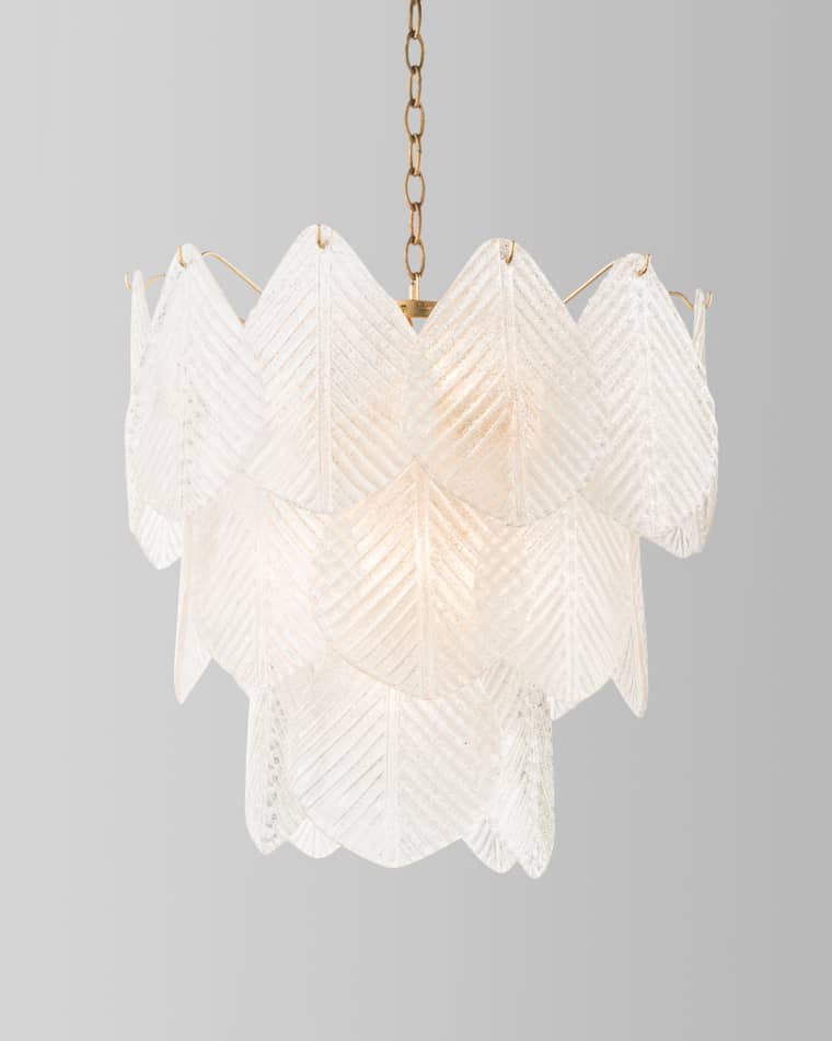 John-Richard Collection 9-Light Frosted Glass Chandelier