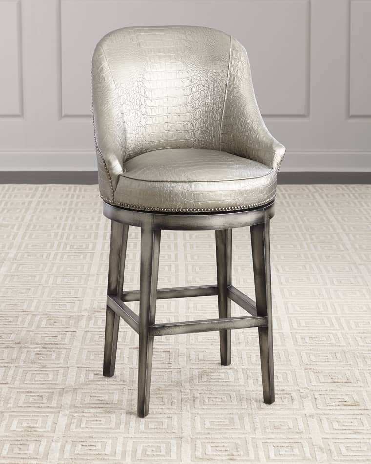 Old Hickory Tannery Ashton Bar Stool, 30"