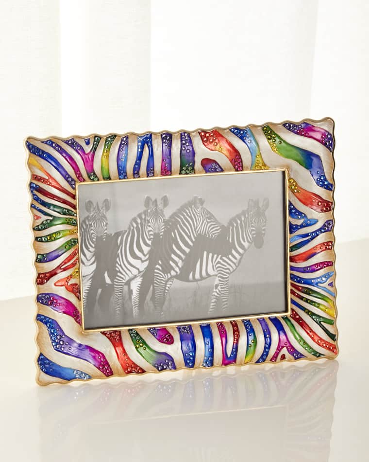 Jay Strongwater Zebra Frame, 5" x 7"