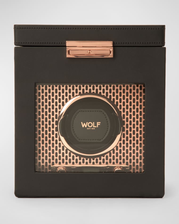 WOLF Axis Single Watch Winder with Storage