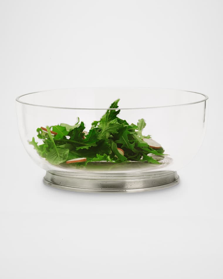 Match Medium Round Crystal Salad Bowl
