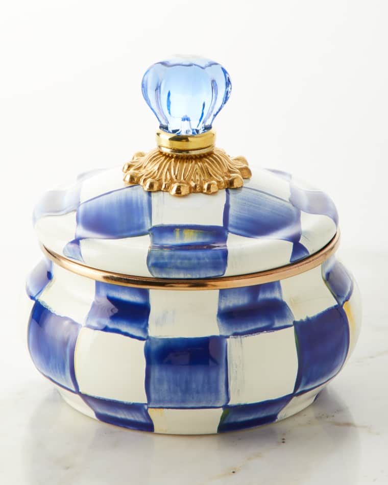 MacKenzie-Childs Royal Check Squashed Pot
