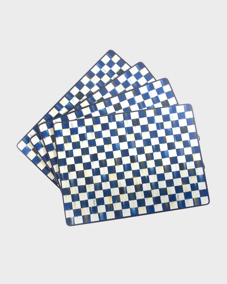 MacKenzie-Childs Royal Check Cork Back Placemats, Set of 4