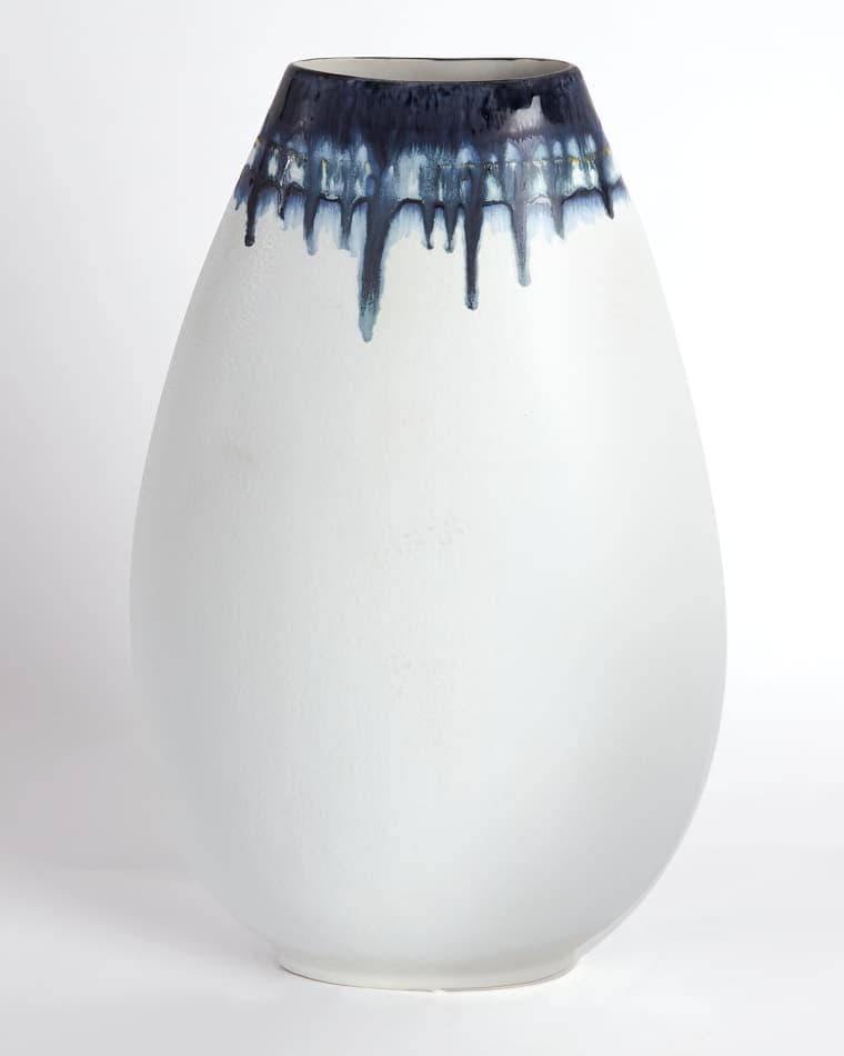 Global Views Large Glass Drip Vase