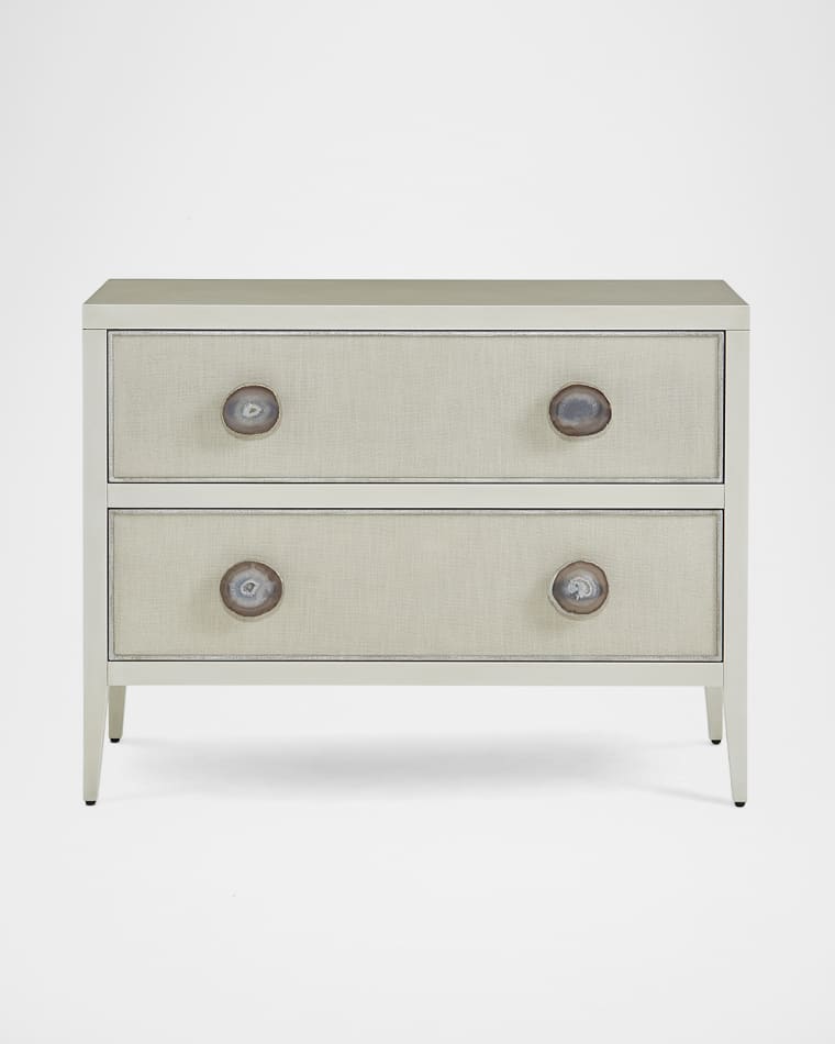 John-Richard Collection Marais Linen & Agate Chest