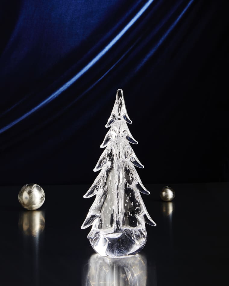Simon Pearce Evergreen 12" Bubble Glass Tree