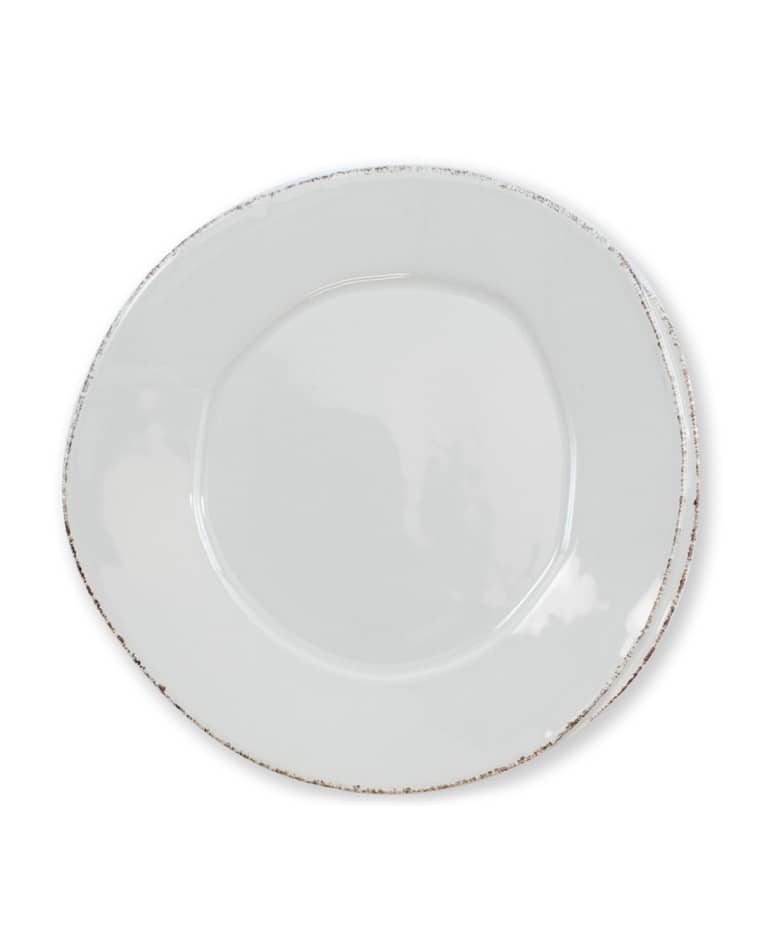 Vietri Lastra Salad Plate, Light Gray