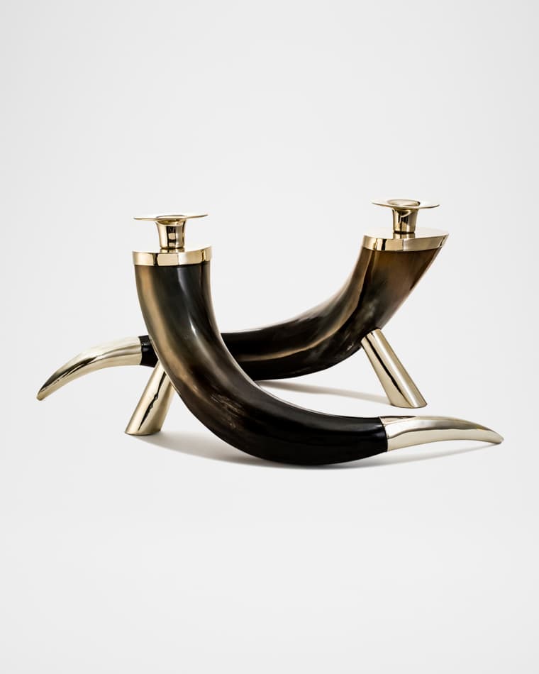 LADORADA Large Bull Horn Candleholders
