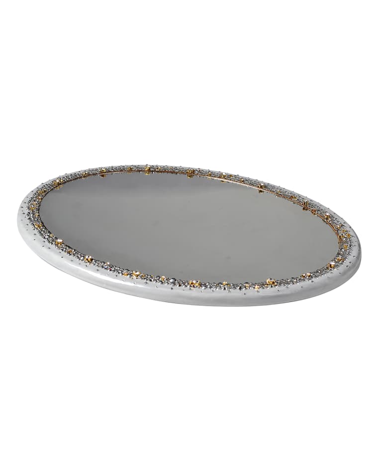 Mike & Ally Duchess Oval Mirrored Vanity Tray