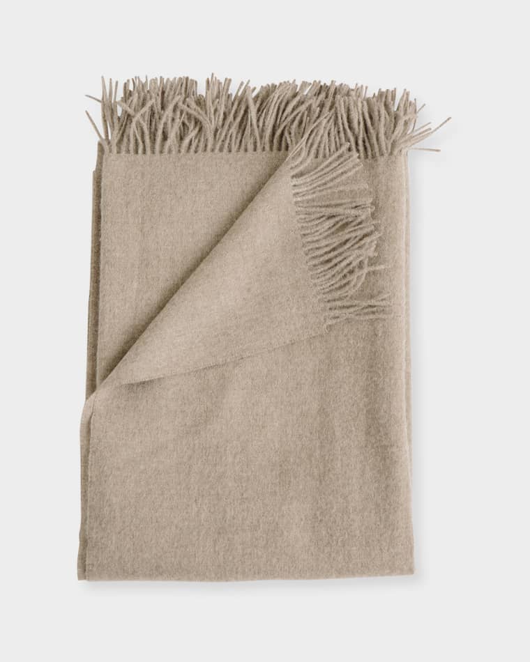Evangeline Linens Alpaca Throw, Fawn