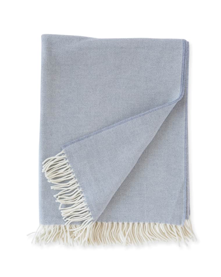 Evangeline Linens Lightweight Herringbone Throw, Dawn