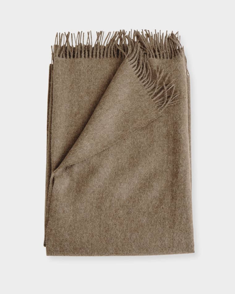Evangeline Linens Alpaca Throw, Mocha