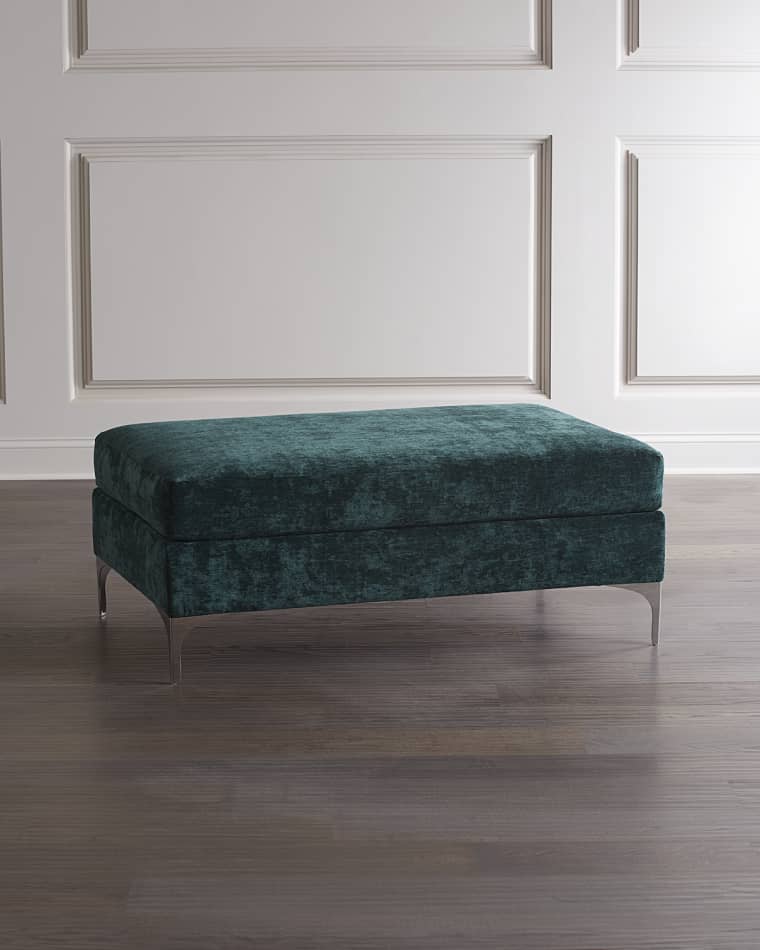 Massoud Galloway Velvet Ottoman