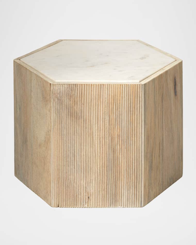 Jamie Young Medium Argon Hexagon Side Table