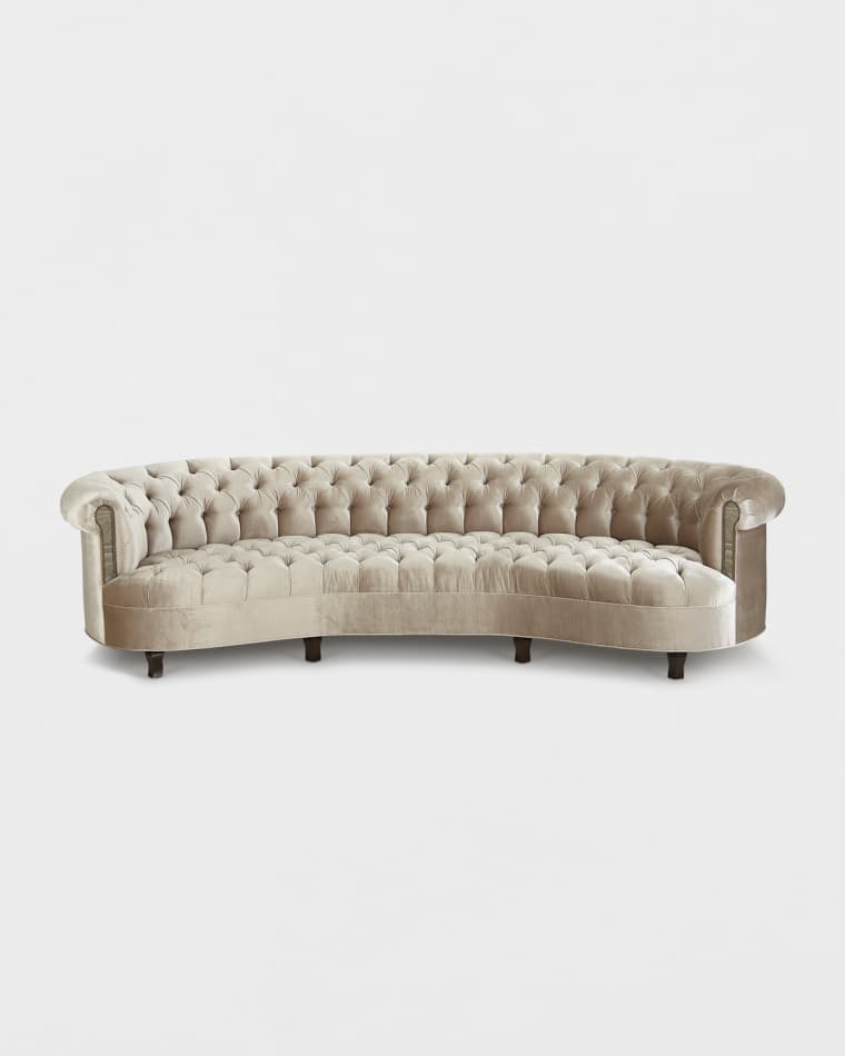 Haute House Rebecca Mirror Trim Sofa, 122"