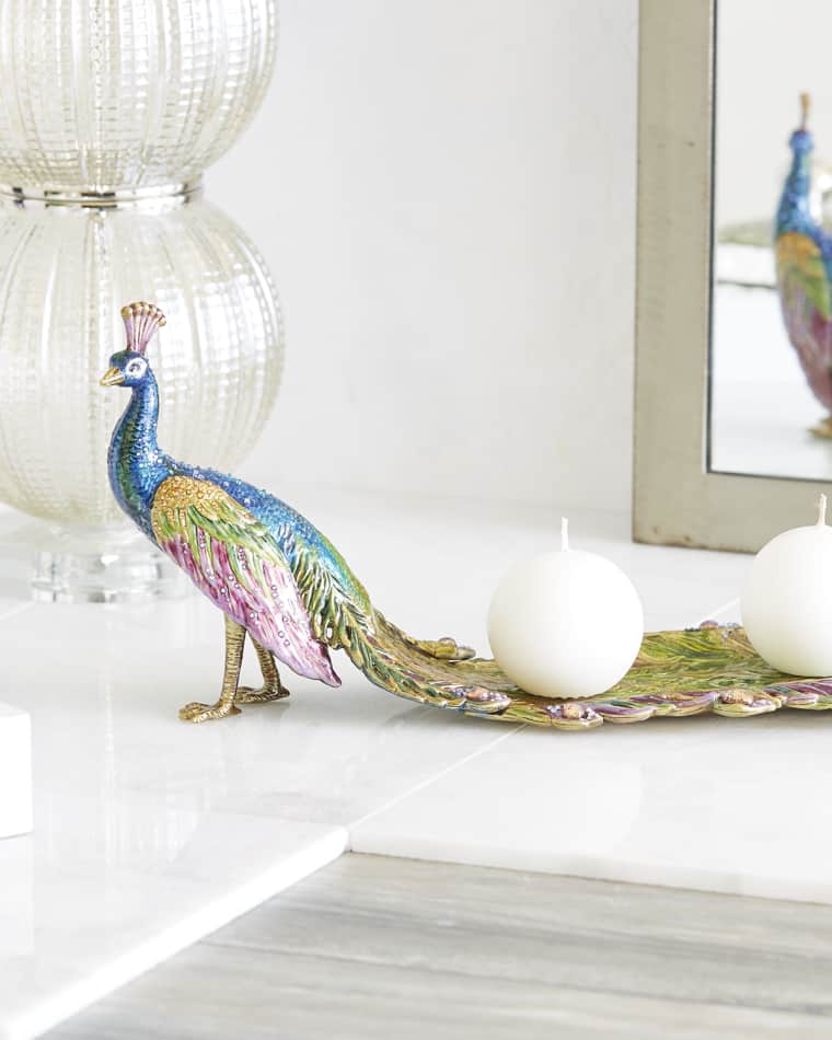 Jay Strongwater Peacock Tray