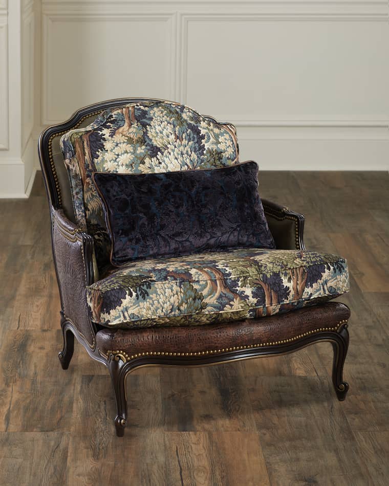 Massoud Talisheek Leather Bergere Chair