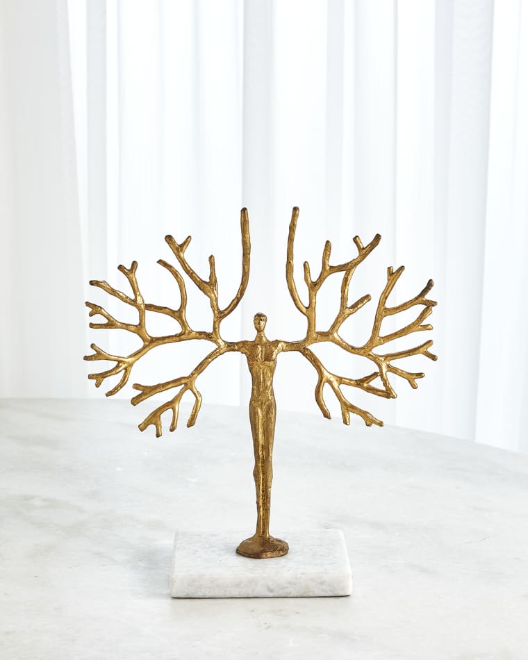 William D Scott for Global Views Small Tree Man Sculpture