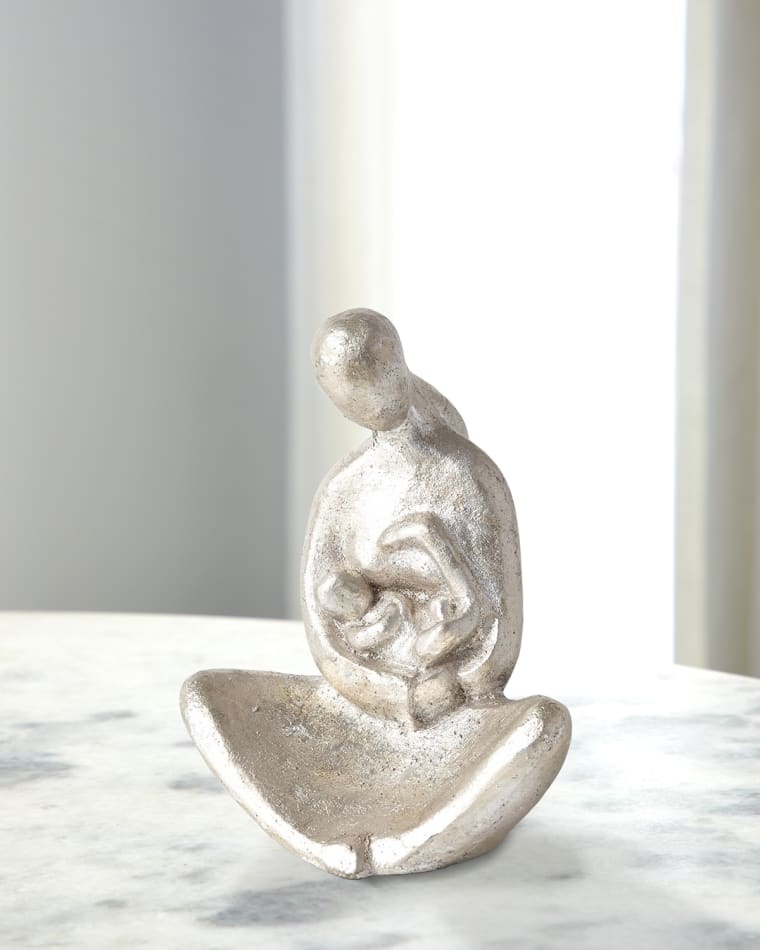 William D Scott for Global Views Seated Mother with Infant Sculpture