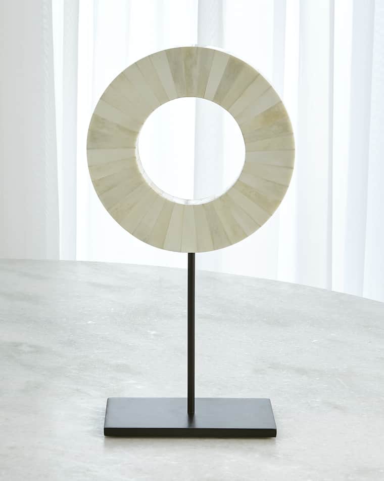 William D Scott for Global Views Small One Layer Mounted Ring Sculpture