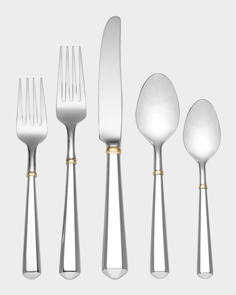 kate spade new york todd hill gold 5-piece flatware set