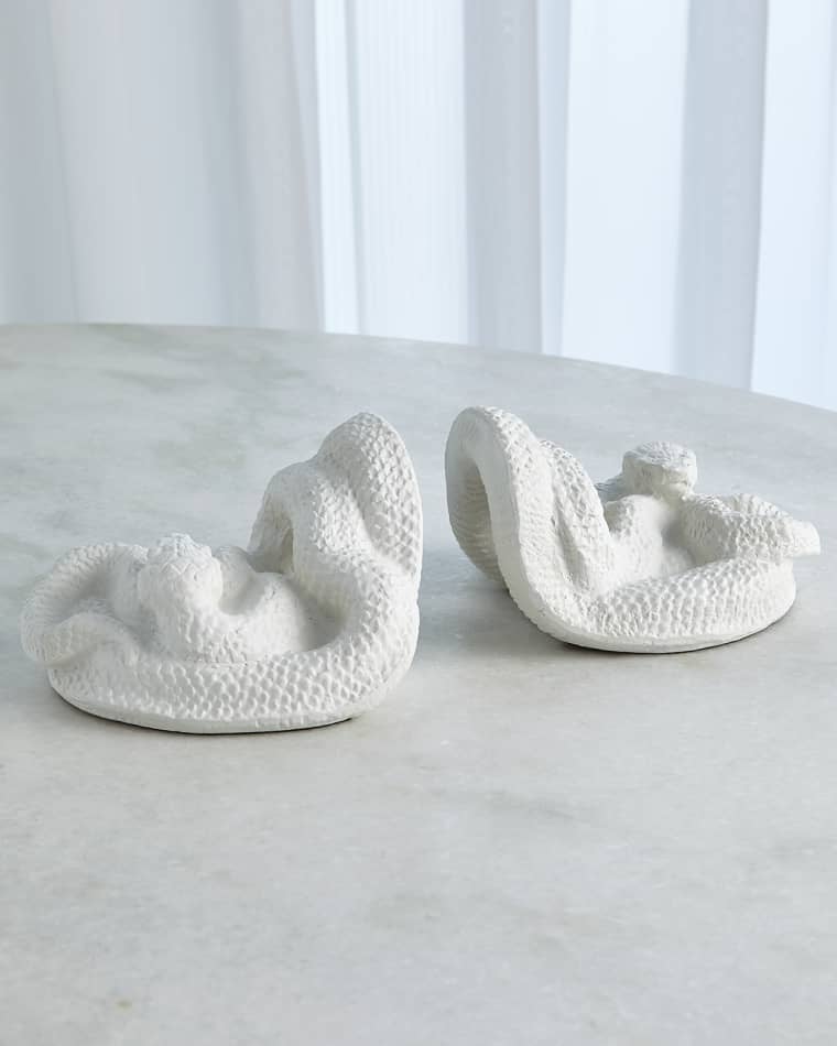 William D Scott for Global Views Snake Bookends