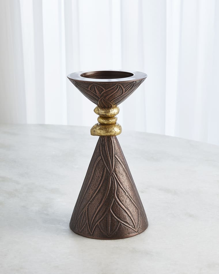William D Scott for Global Views Large Leaf Candle Holder