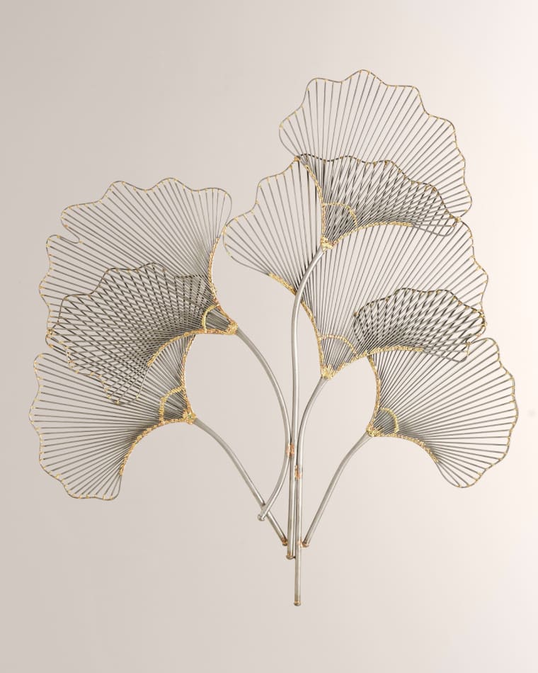 William D Scott for Global Views Ginkgo Leaf Wall Panel