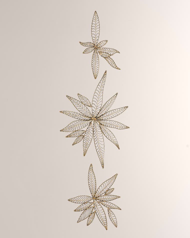 William D Scott for Global Views Leaf Wall Decor, Set of 3
