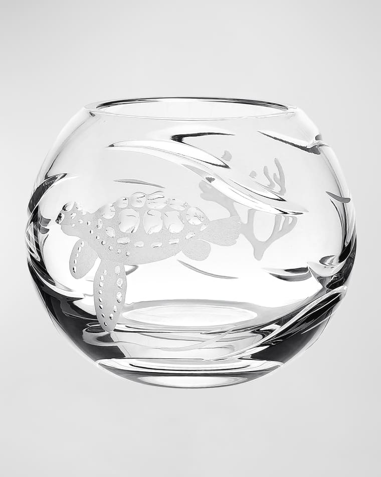 William Yeoward Crystal Rose Turtle Bowl