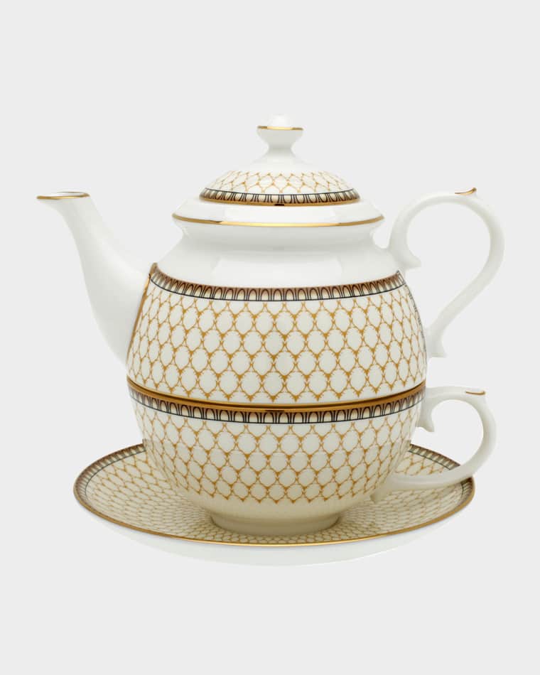 Halcyon Days Antler Trellis Tea For One Set