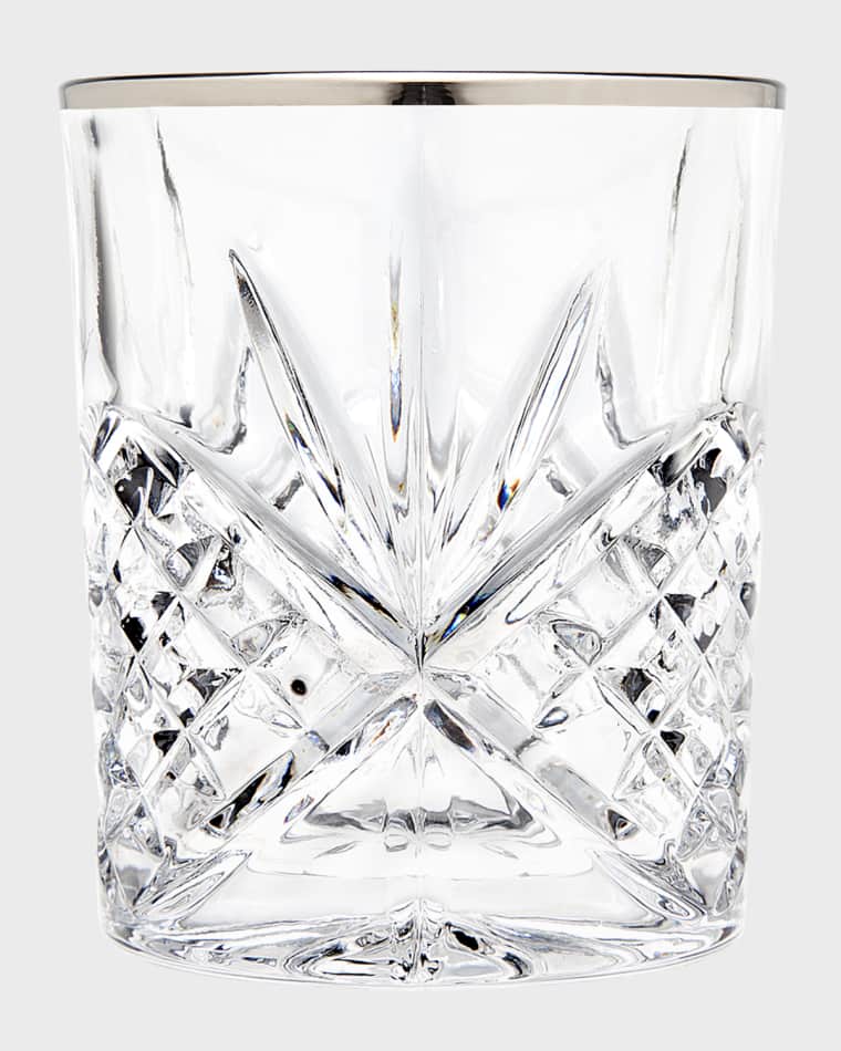Godinger Dublin Platinum Double Old-Fashioneds, Set of 4