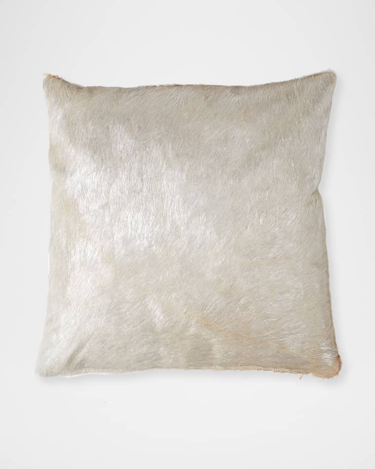 Massoud Hair Hide Pillow, 19"Sq.