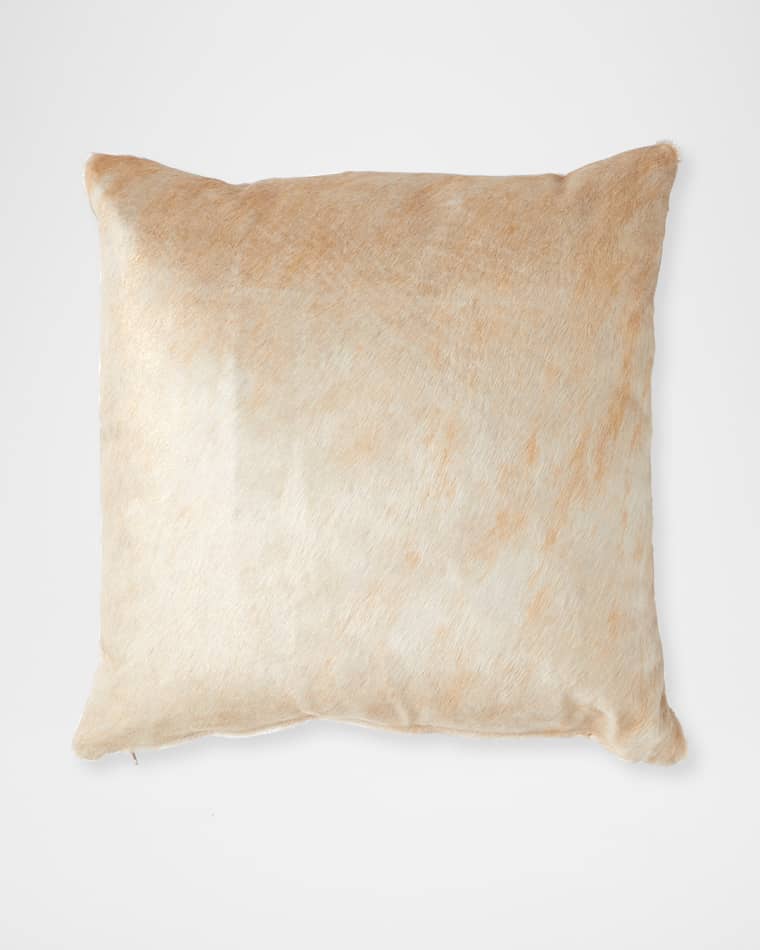 Massoud Hair Hide Pillow, 19"Sq.