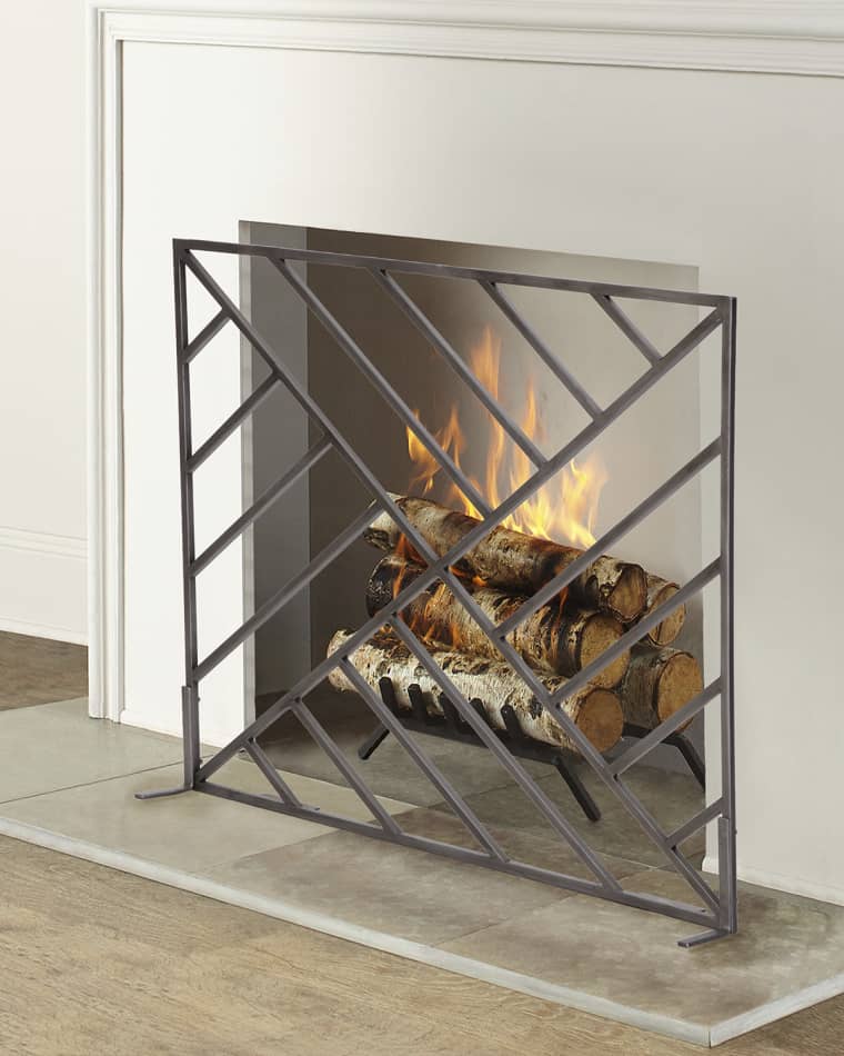 Old World Design Palmetto Fire Screen