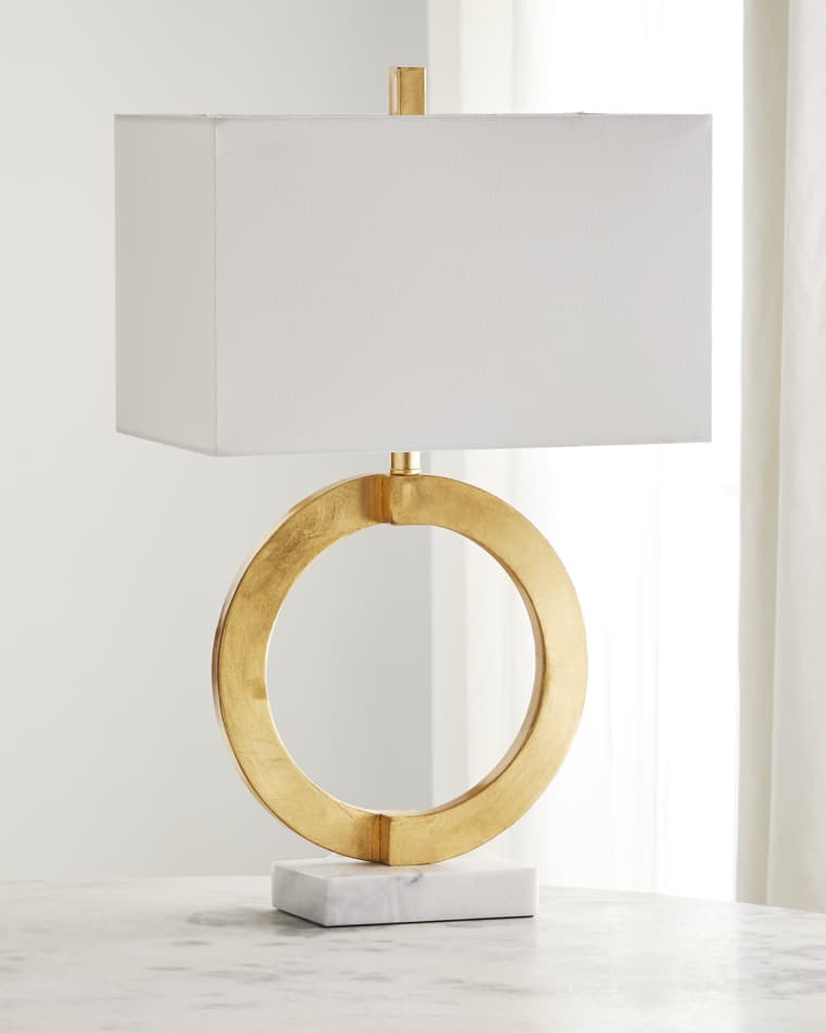 Neiman Marcus Metal Ring Table Lamp