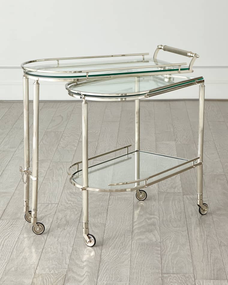 Global Views Gallery Folding Bar, Nickel