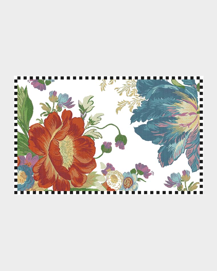 MacKenzie-Childs Flower Market Reflections Rug, 5' x 8' - Ivory