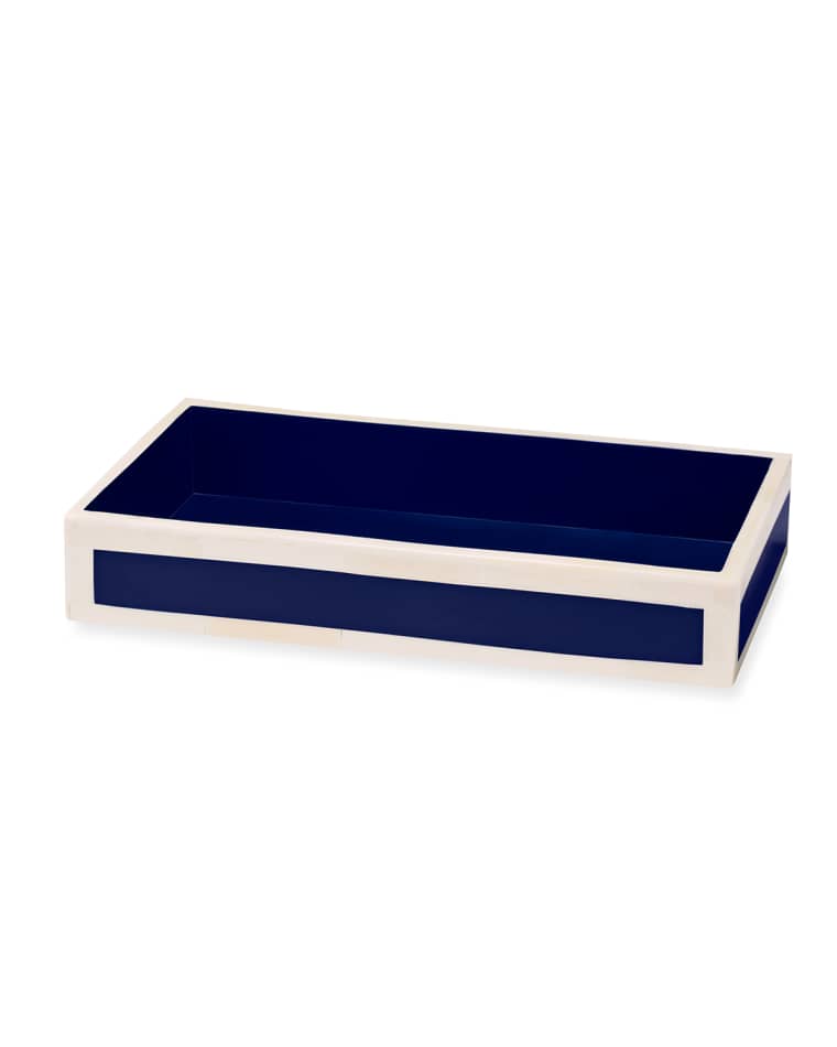 LADORADA Ink Blue & Bone Bath Tray